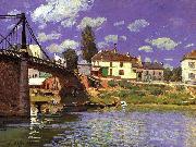 Alfred Sisley The Bridge at Villeneuve la Garenne oil painting artist